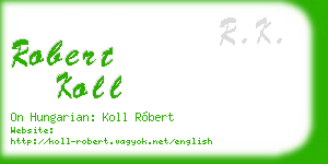 robert koll business card
